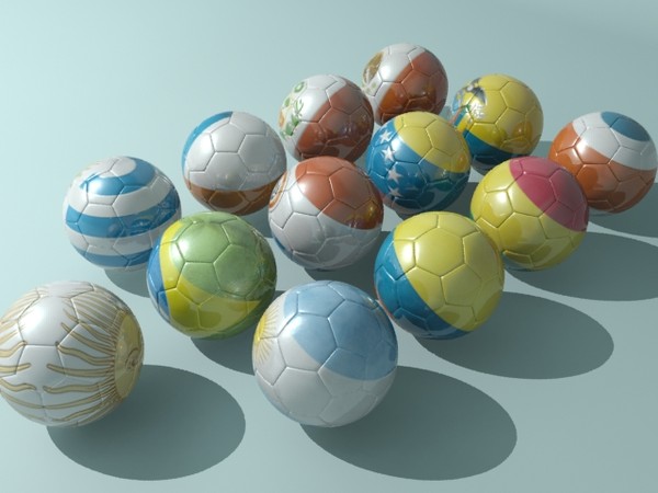 3d copa america 2011 soccer balls model - Copa America 2011 Soccer Balls by christiano247